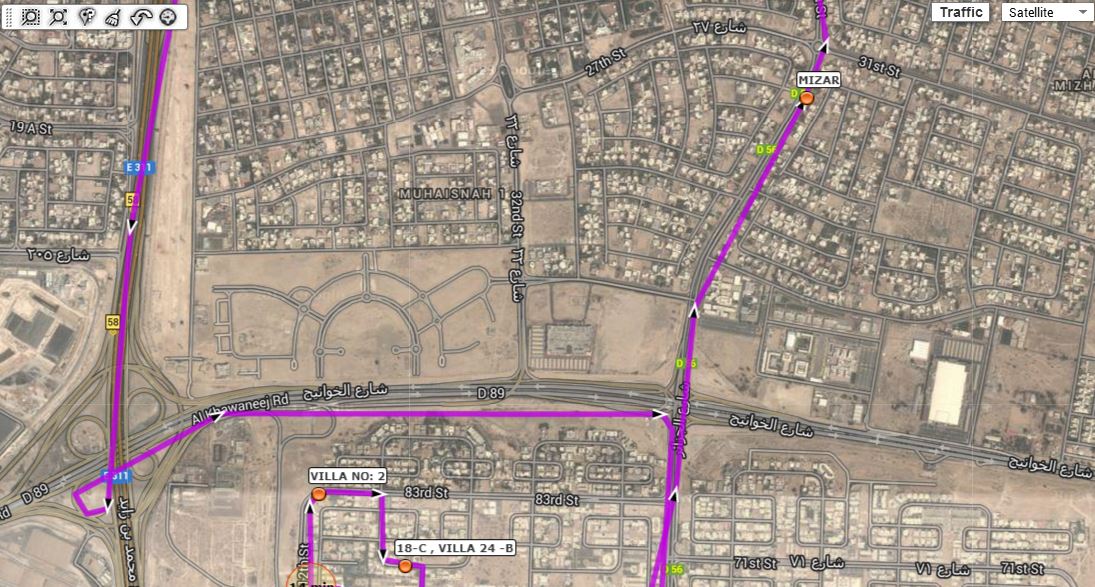 Bus 164 - Map